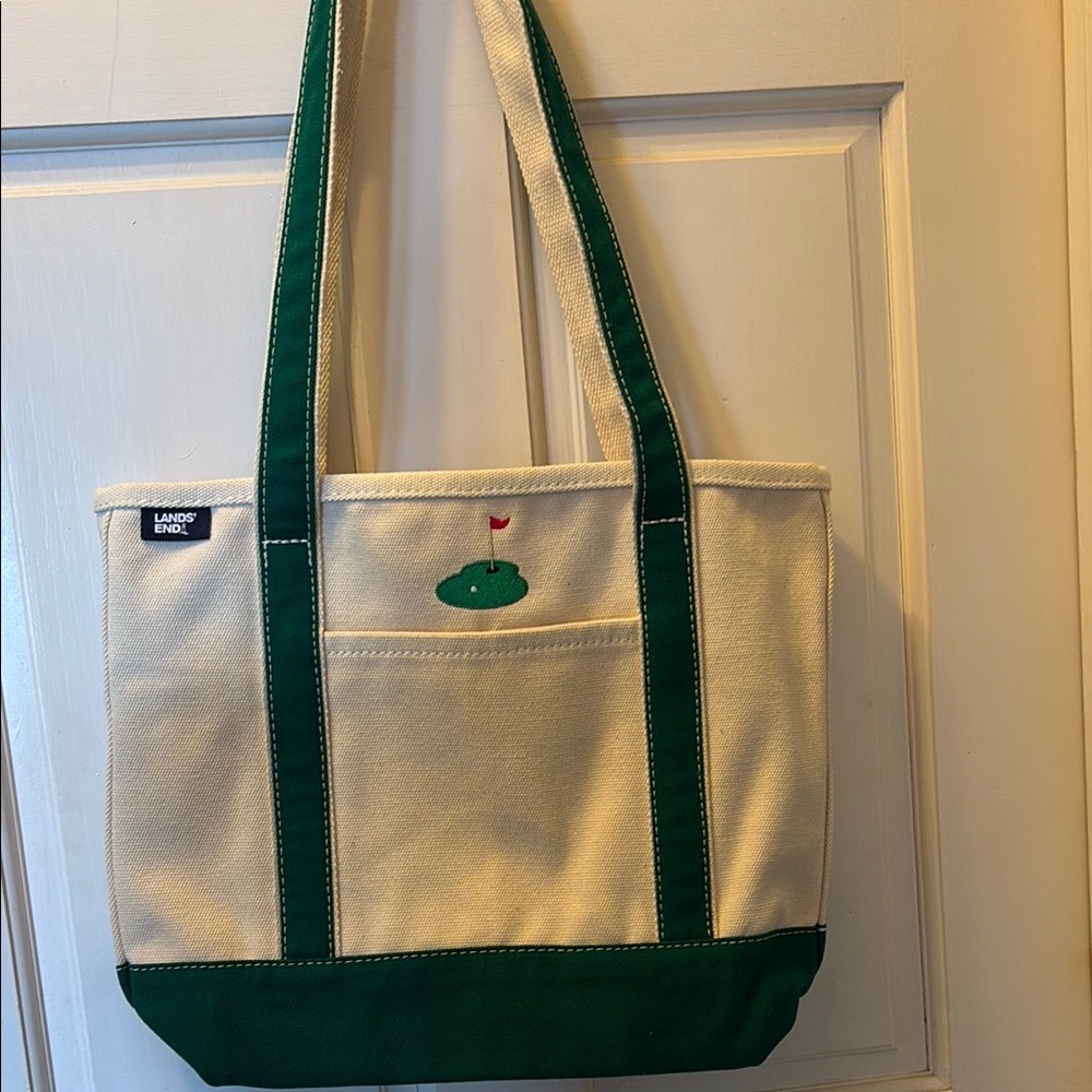 Lands' End Medium Tote Bag + long handle + ⛳️ decal
